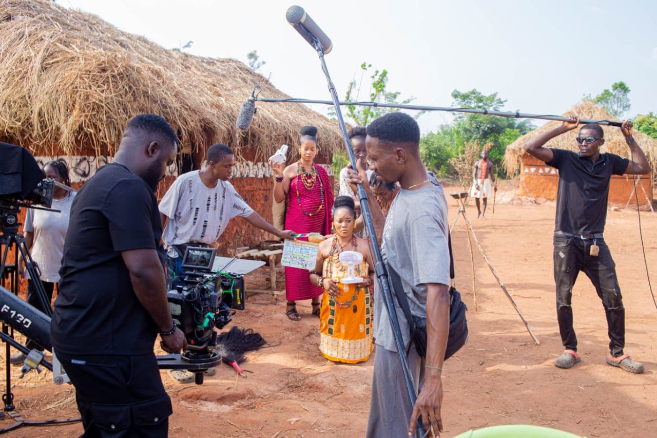 Ejike on set — behind the scenes 1