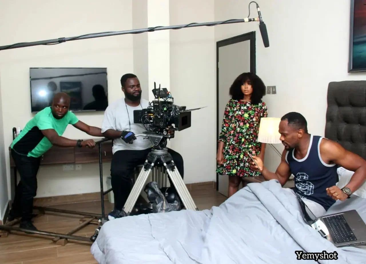Ejike on set — behind the scenes 15