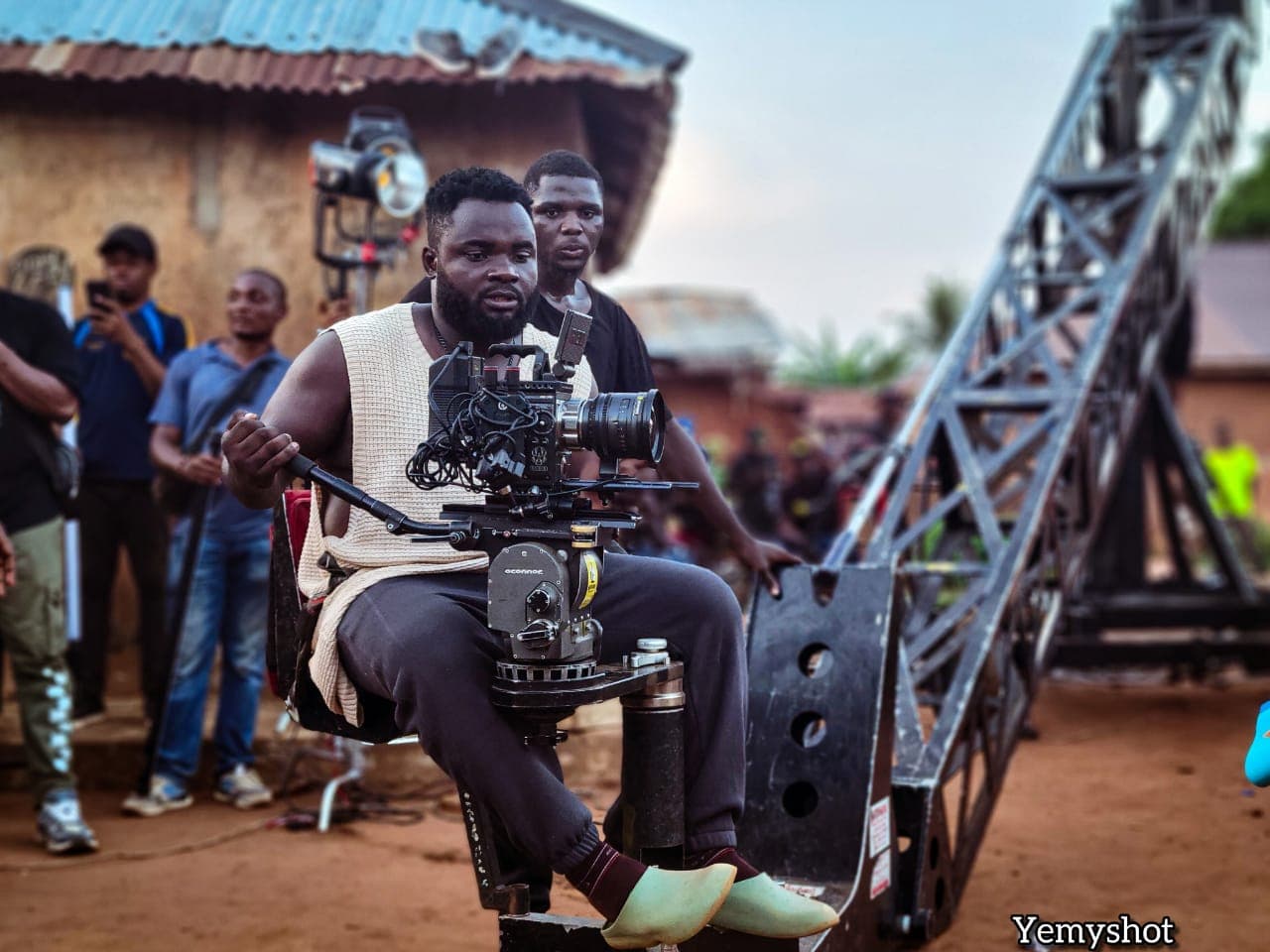 Ejike on set — behind the scenes 26
