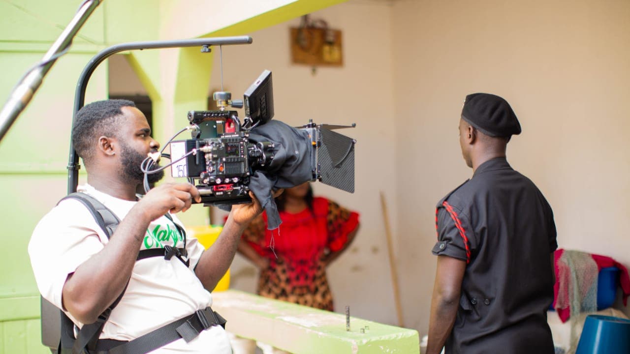 Ejike on set — behind the scenes 31