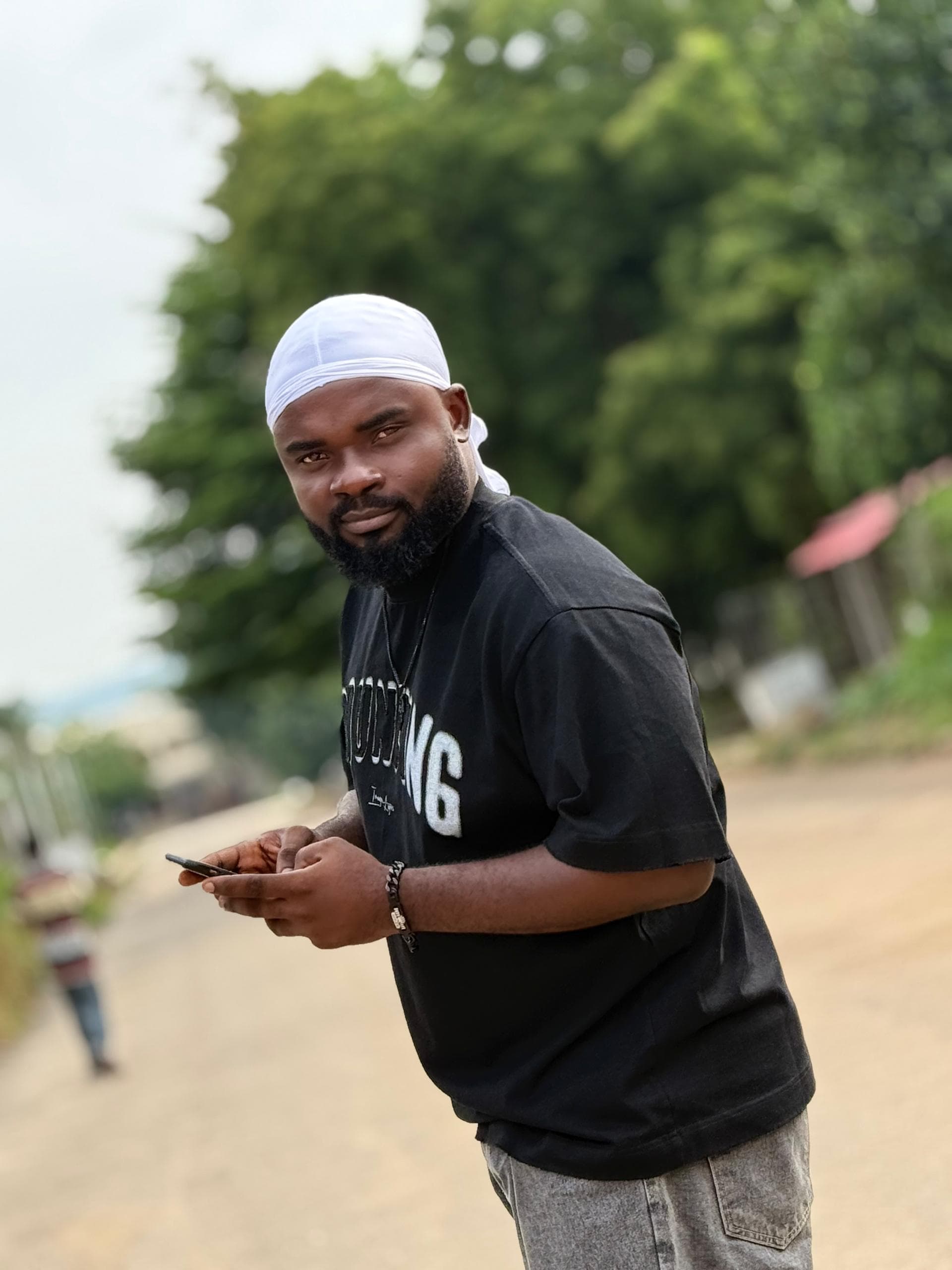 Ejike Gabriel Edeh — on set